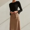 Alice Cotton Midi Skirt