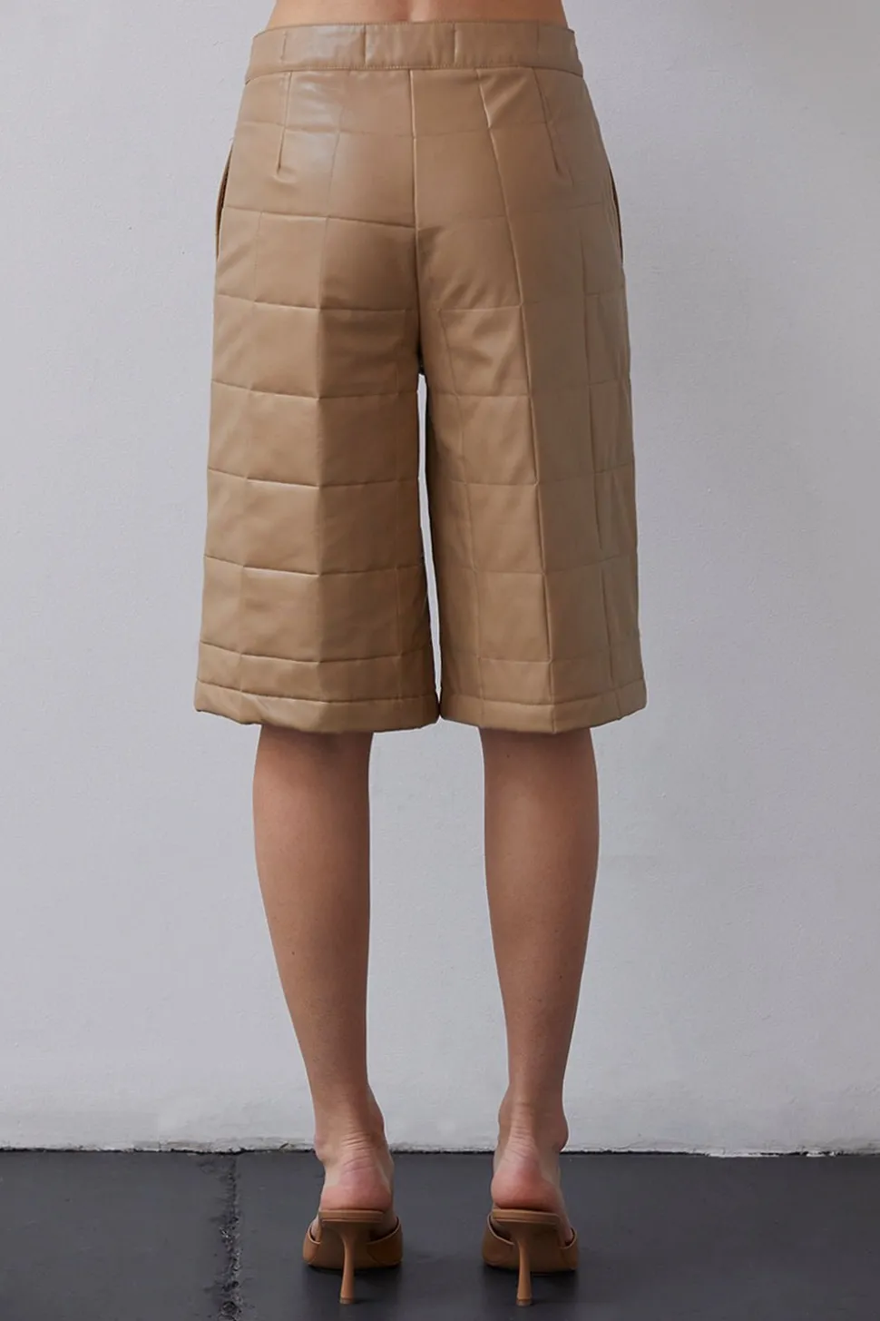 Amanda Vegan Leather Bermuda Shorts