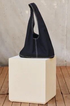 Anna Contrast Stitch Hobo Bag