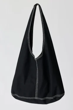 Anna Contrast Stitch Hobo Bag
