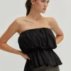 Arianna Balloon Peplum Tube Top