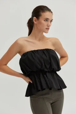 Arianna Balloon Peplum Tube Top