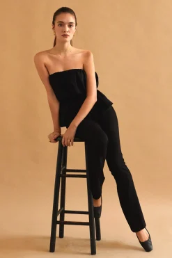 Arianna Balloon Peplum Tube Top