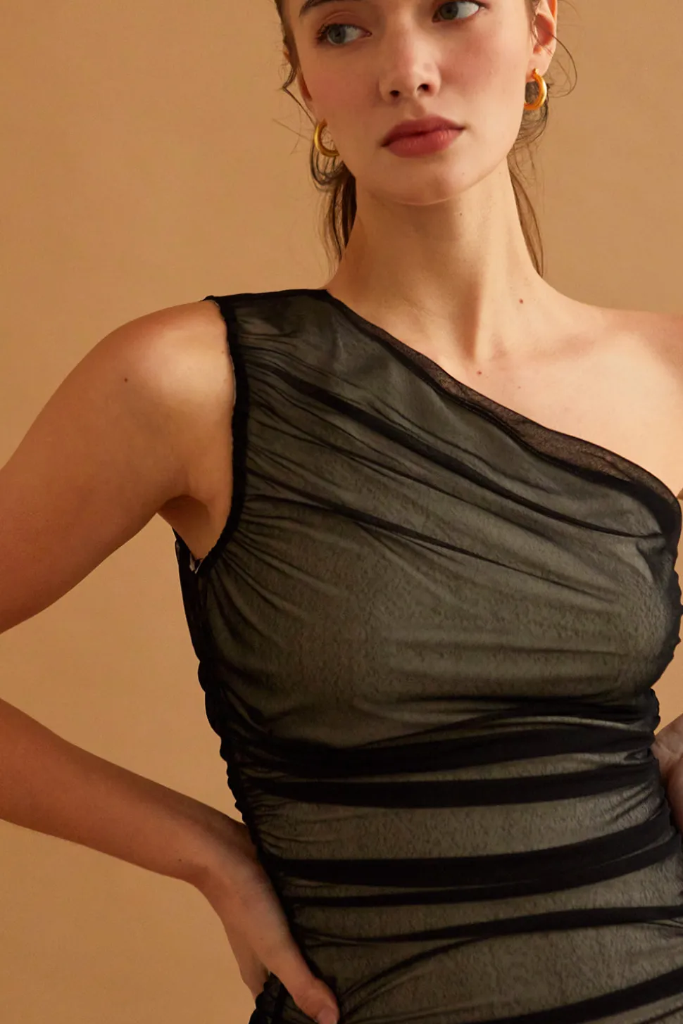 Arya Mesh Midi Dress