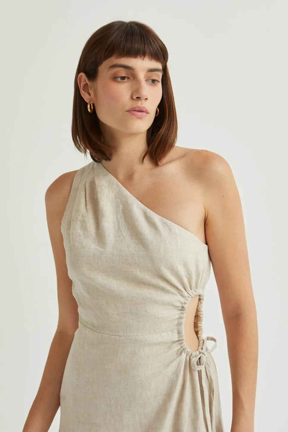 Aura One Shoulder Midi Dress