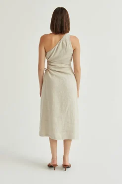 Aura One Shoulder Midi Dress