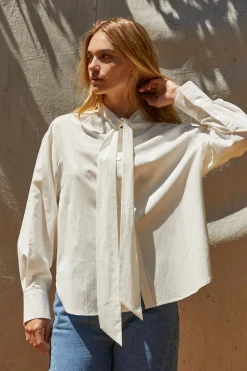 Blaire Neck Tie Button Up Blouse