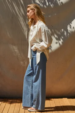Blaire Neck Tie Button Up Blouse