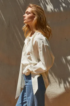 Blaire Neck Tie Button Up Blouse