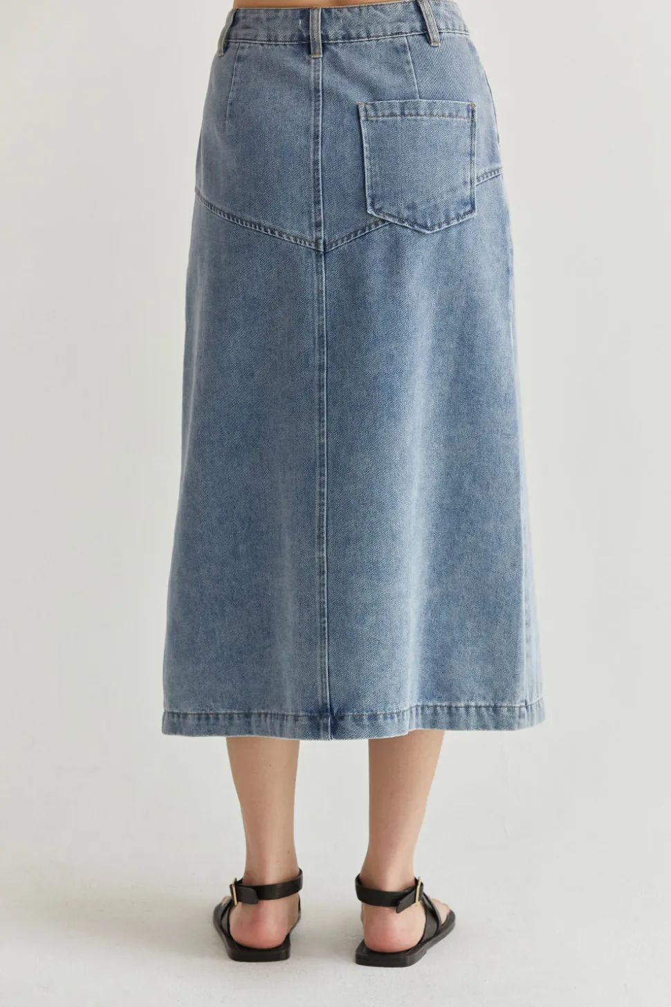 Brielle Denim Midi Skirt