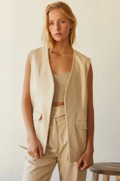 Brooklyn Vegan Leather Vest Jacket