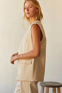 Brooklyn Vegan Leather Vest Jacket