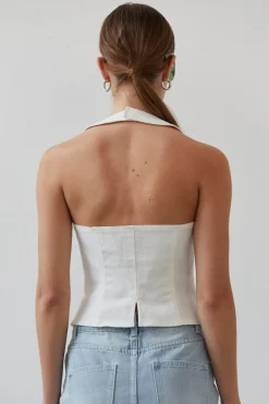 Candice Denim Halter Top