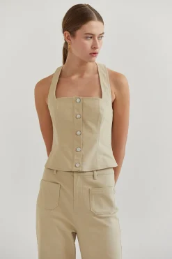 Candice Denim Halter Top