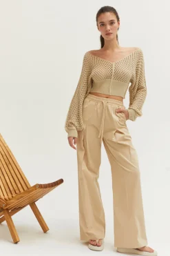Carol Cotton Wide Leg Pants