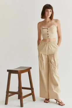Carol Cotton Wide Leg Pants