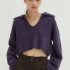 Carter Waffle Polo Sweater
