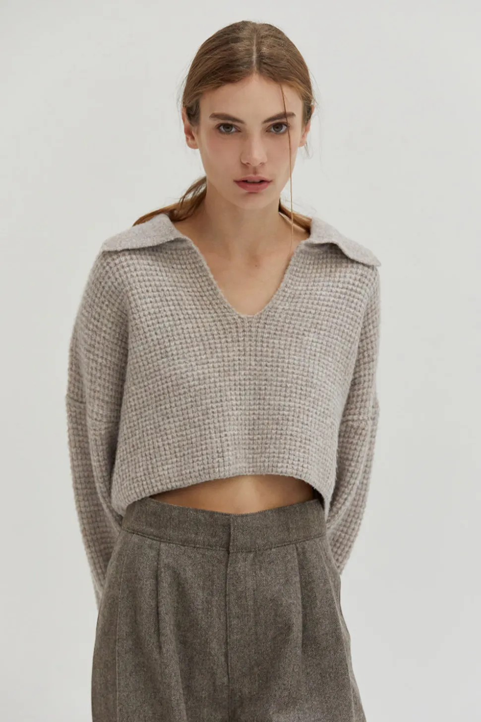 Carter Waffle Polo Sweater