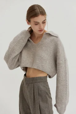 Carter Waffle Polo Sweater