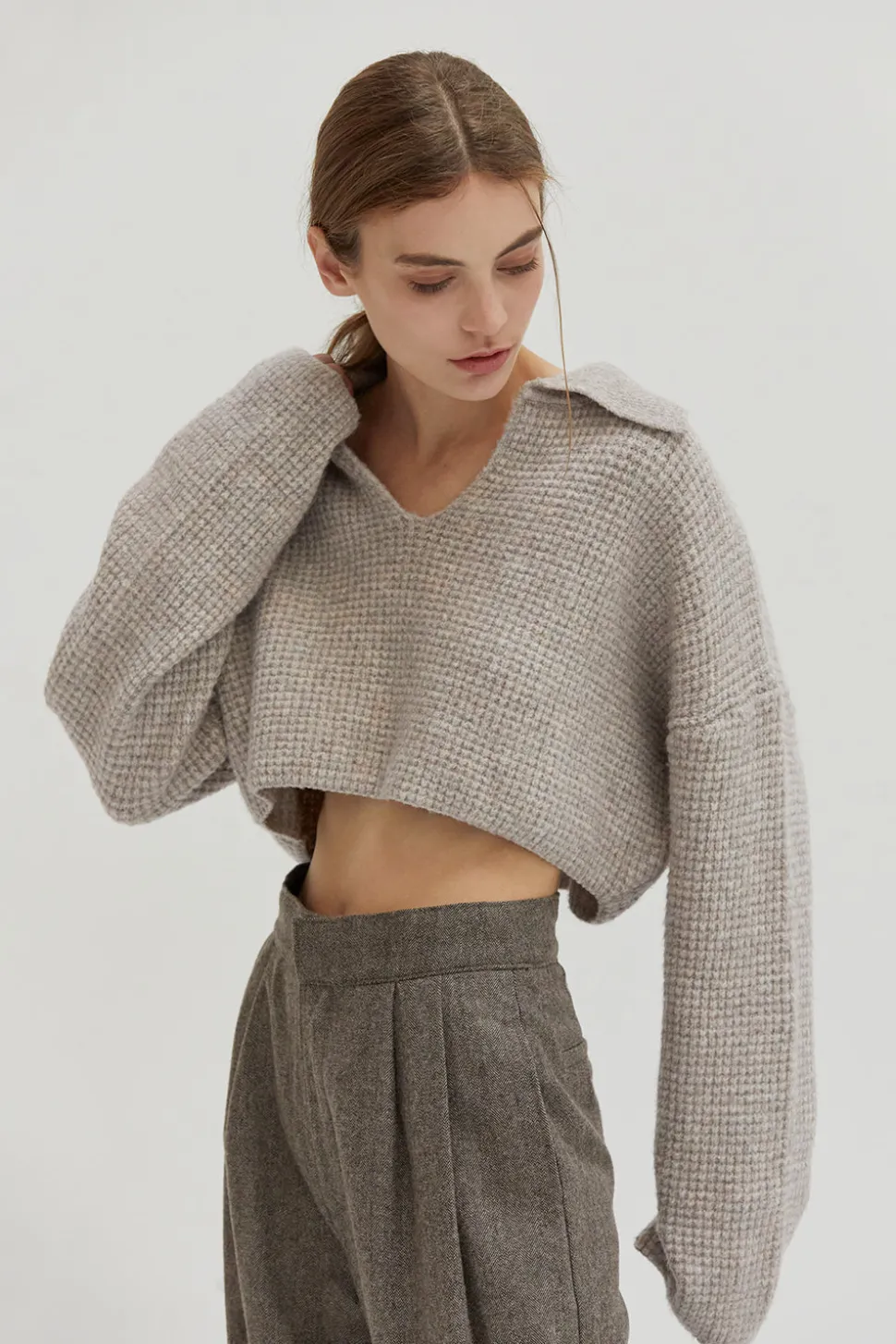 Carter Waffle Polo Sweater