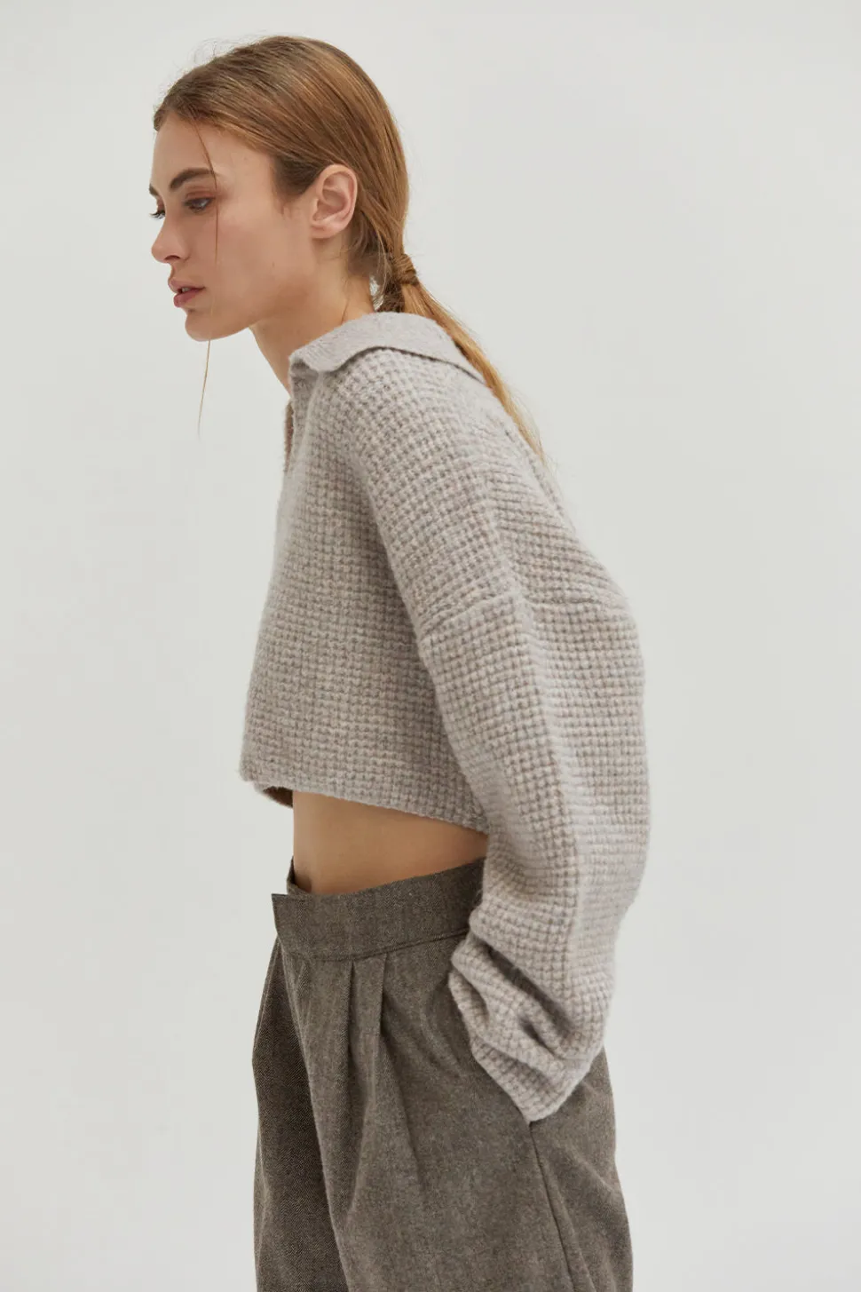 Carter Waffle Polo Sweater