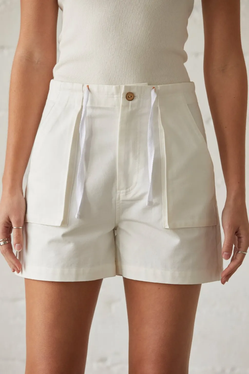 Cleo Utility Denim Shorts