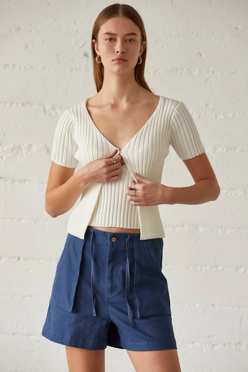 Cleo Utility Denim Shorts