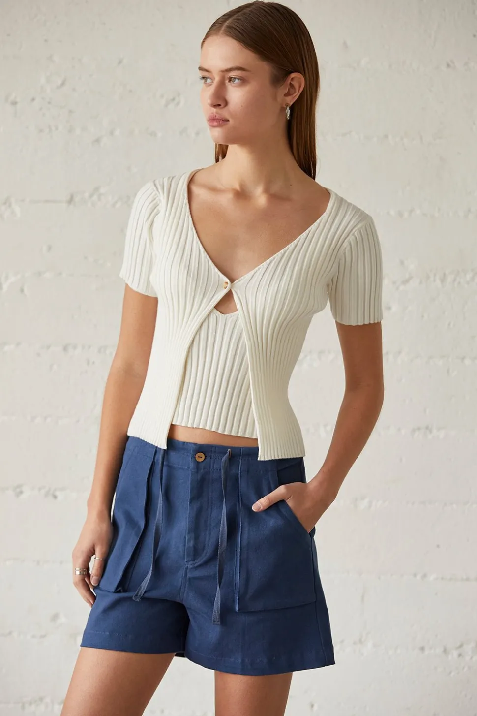 Cleo Utility Denim Shorts