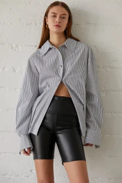 Clyde Vegan Leather Biker Shorts