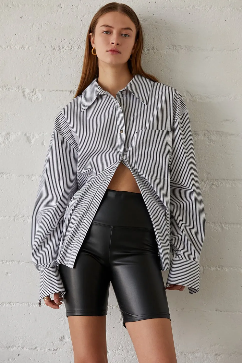 Clyde Vegan Leather Biker Shorts