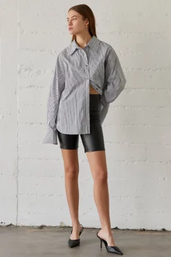 Clyde Vegan Leather Biker Shorts
