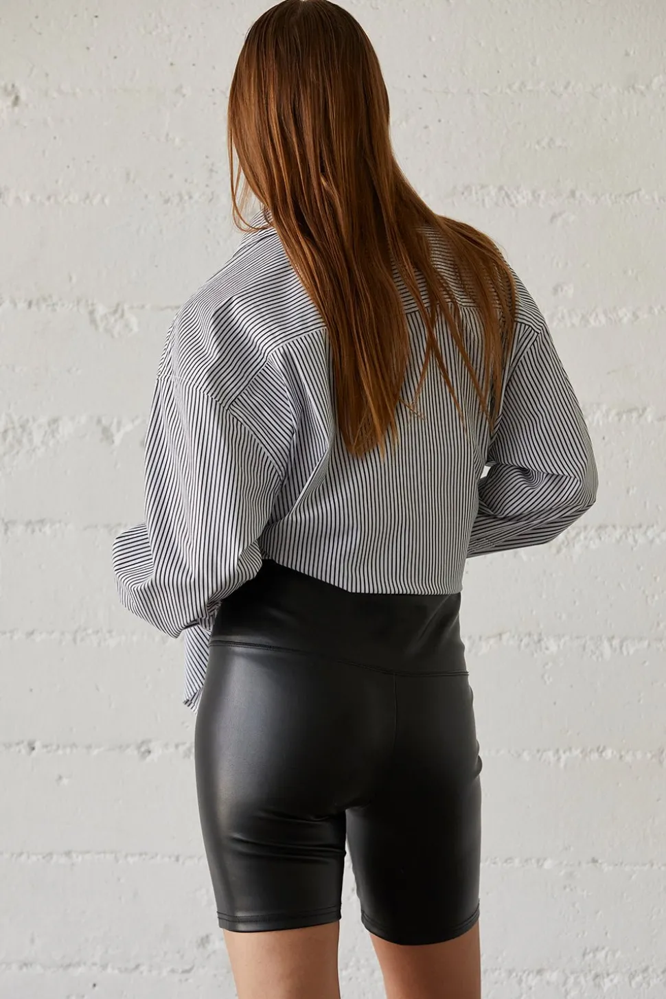 Clyde Vegan Leather Biker Shorts