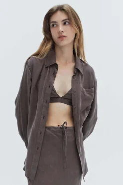 Colette Bralette & Button Up Cupro Set