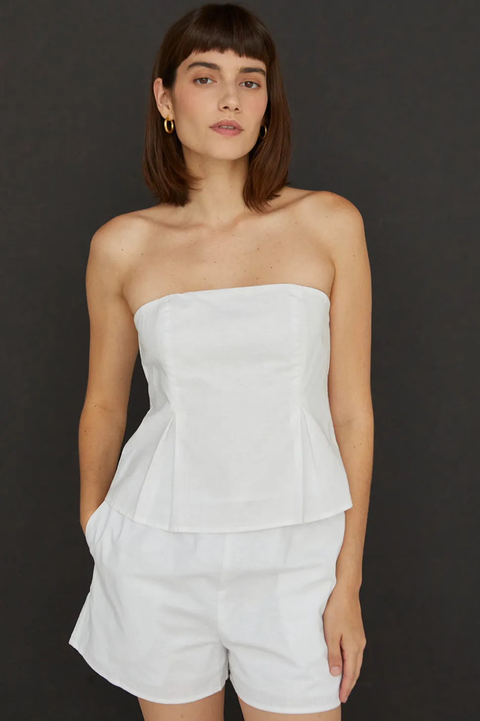 Courtney Linen Tube Top