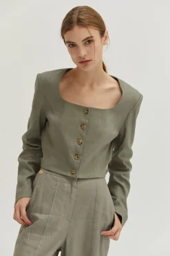Crezensia Cropped Blazer
