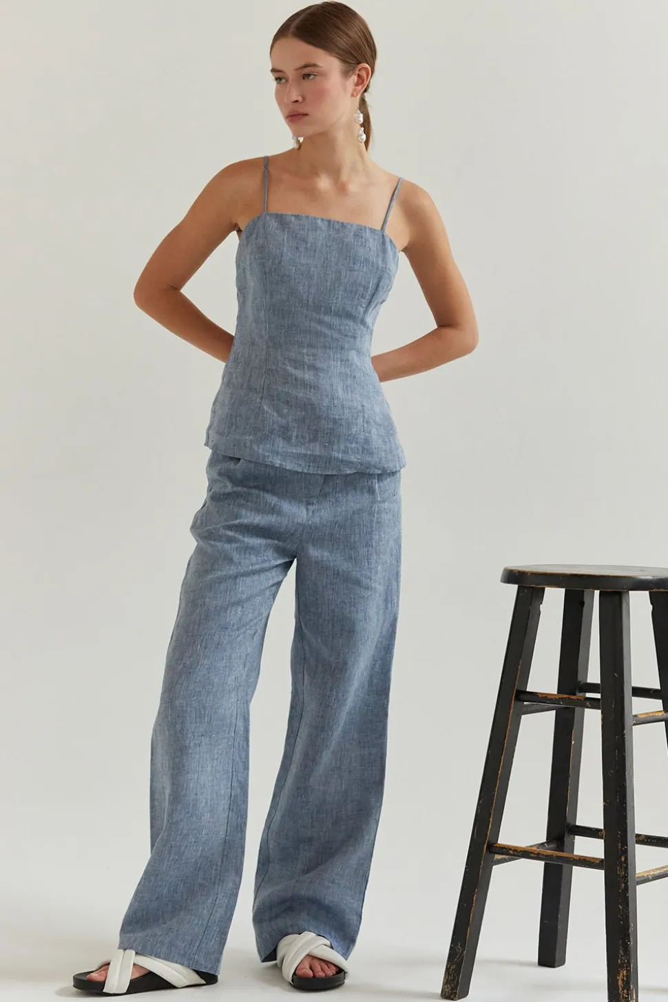 Dani Linen Wide Leg Pants