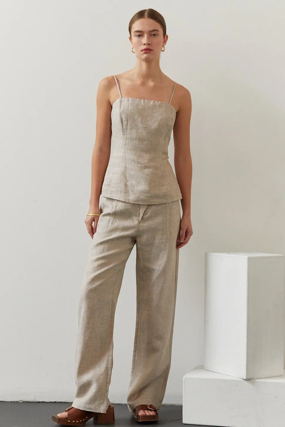 Dani Linen Wide Leg Pants