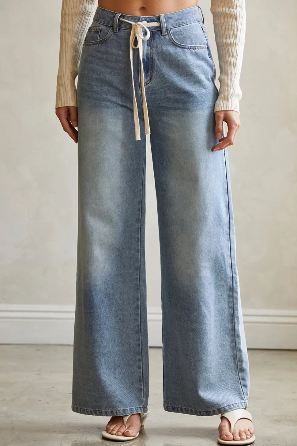 Danica Front Tie Denim Pants