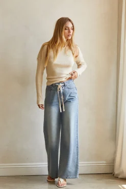 Danica Front Tie Denim Pants