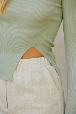 Darcie Front Split Knit Top