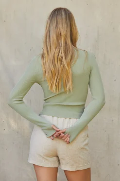 Darcie Front Split Knit Top