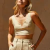 Debbie V-wire Cropped Top