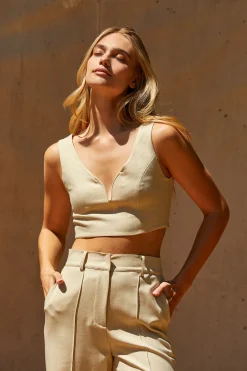 Debbie V-wire Cropped Top