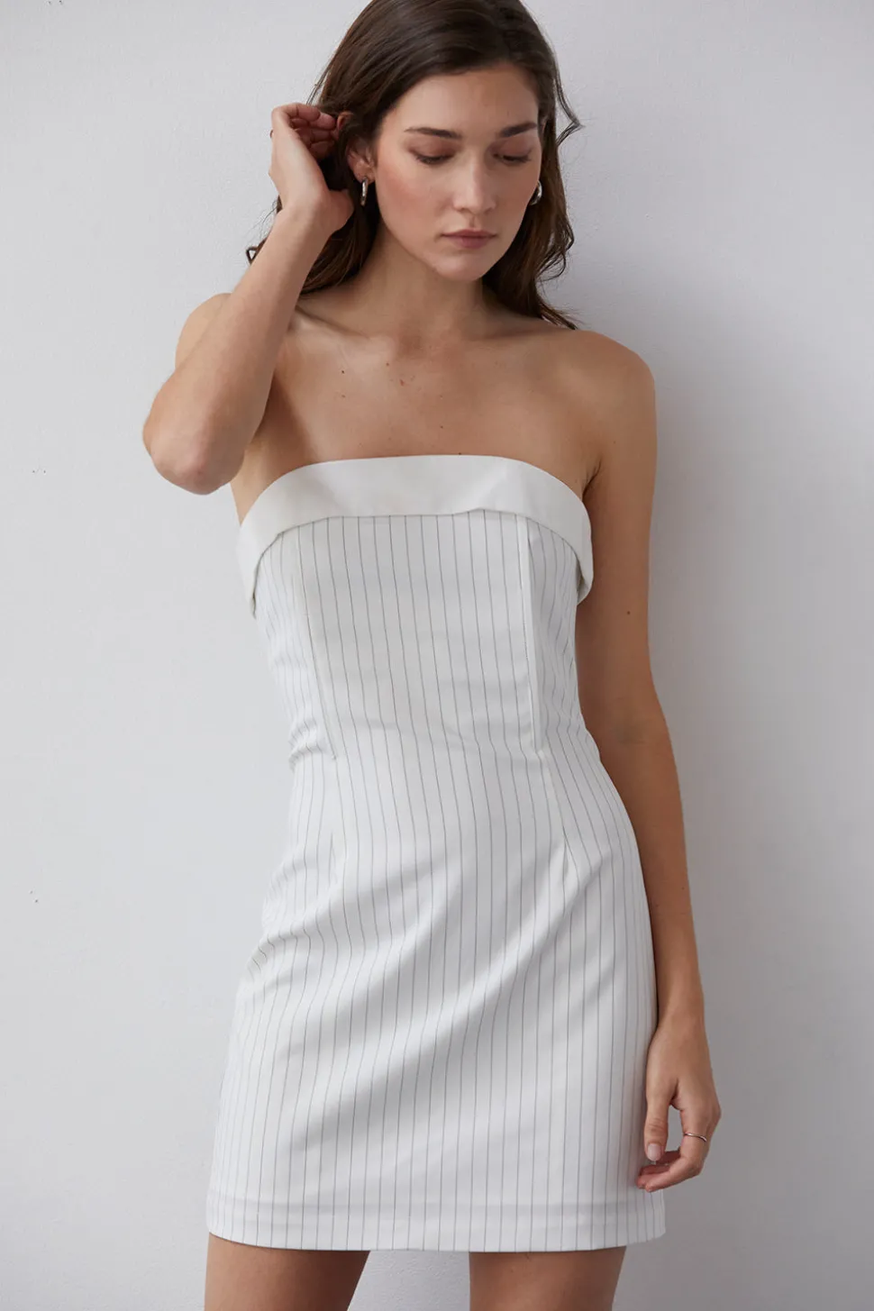 Devon Pinstriped Mini Dress