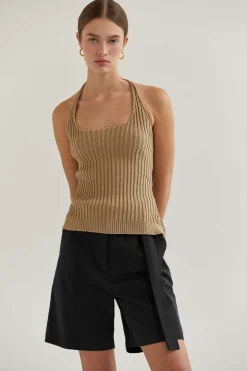 Elena Halter Knit Top