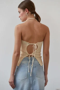 Elena Halter Knit Top