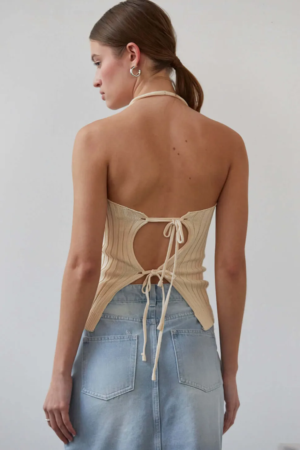 Elena Halter Knit Top