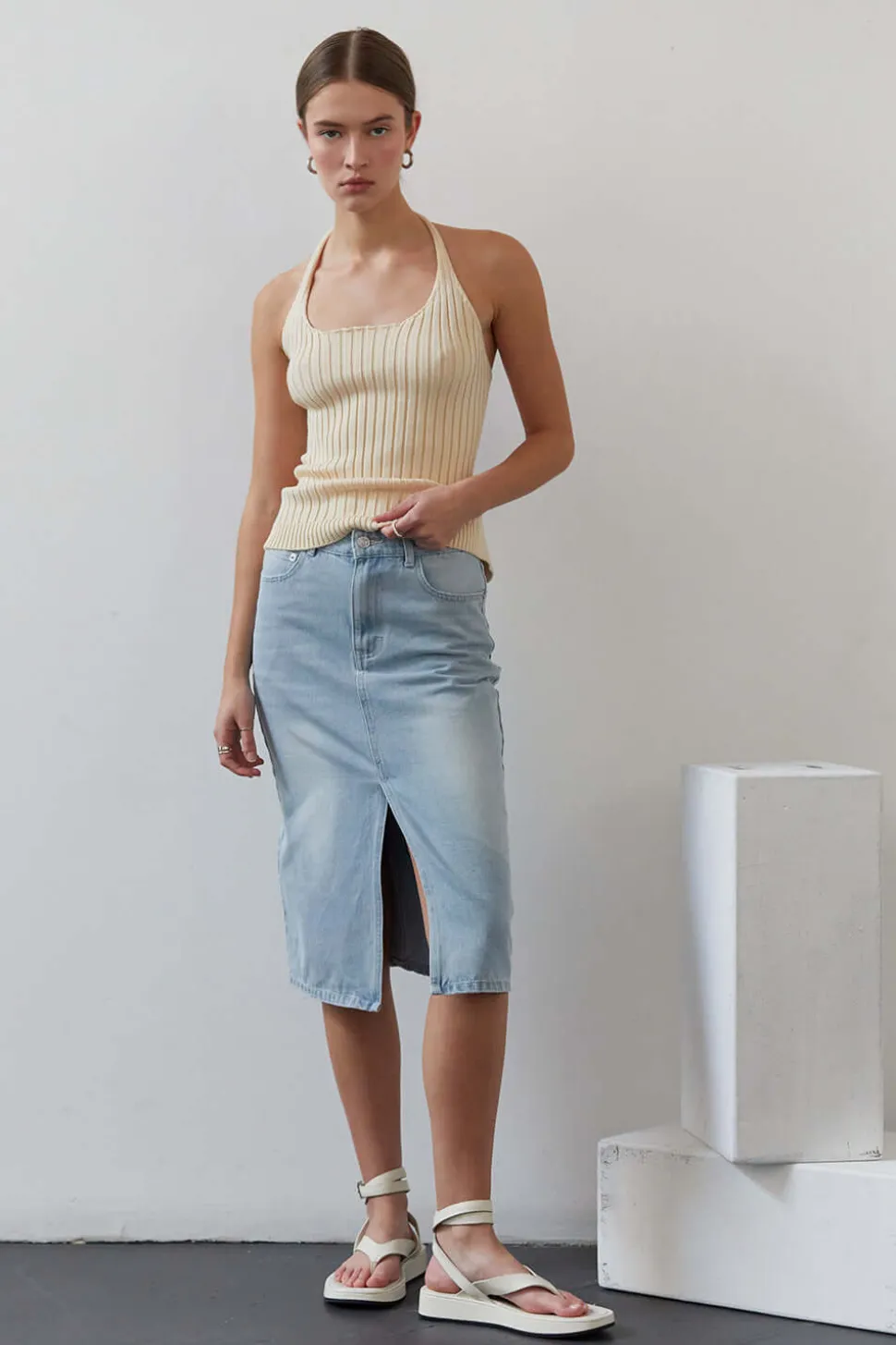 Elena Halter Knit Top
