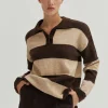 Ellon Stripe Polo Sweater