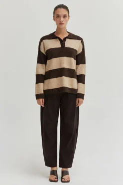 Ellon Stripe Polo Sweater
